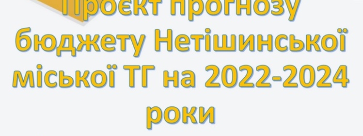Презентація проєкту прогнозу бюджету Нетішинської міської ТГ на 2022-2024 роки